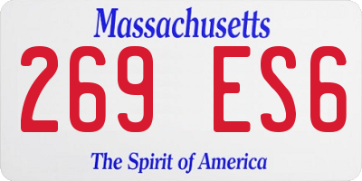 MA license plate 269ES6
