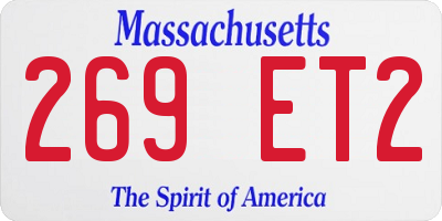 MA license plate 269ET2
