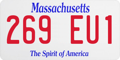 MA license plate 269EU1