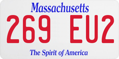 MA license plate 269EU2