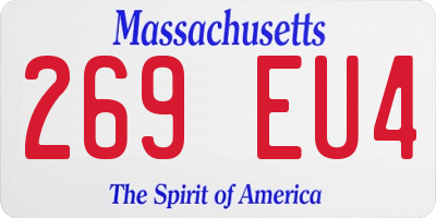 MA license plate 269EU4