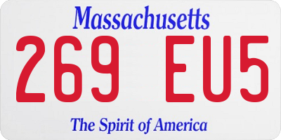 MA license plate 269EU5