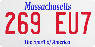 MA license plate 269EU7