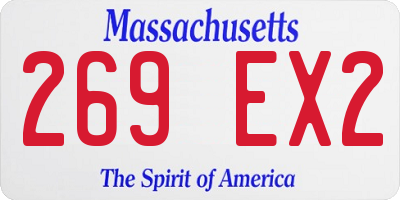MA license plate 269EX2