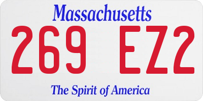 MA license plate 269EZ2