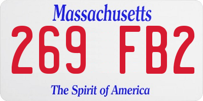 MA license plate 269FB2