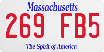 MA license plate 269FB5