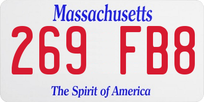 MA license plate 269FB8