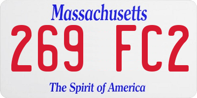 MA license plate 269FC2
