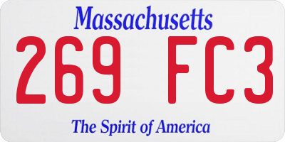 MA license plate 269FC3