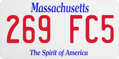 MA license plate 269FC5