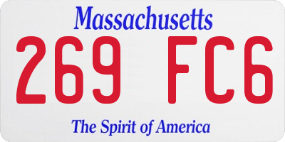 MA license plate 269FC6