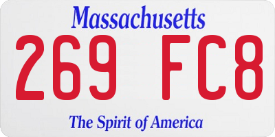 MA license plate 269FC8