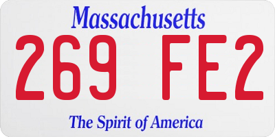 MA license plate 269FE2