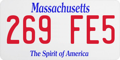 MA license plate 269FE5