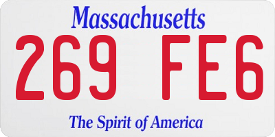 MA license plate 269FE6