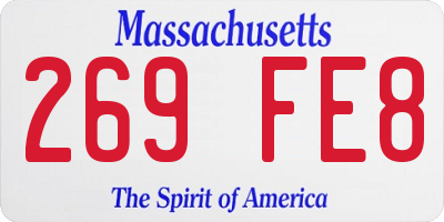 MA license plate 269FE8