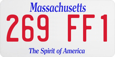 MA license plate 269FF1