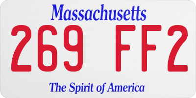 MA license plate 269FF2