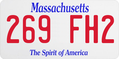 MA license plate 269FH2