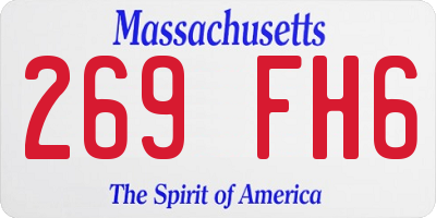 MA license plate 269FH6