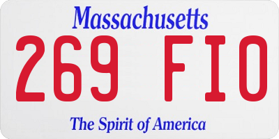 MA license plate 269FI0