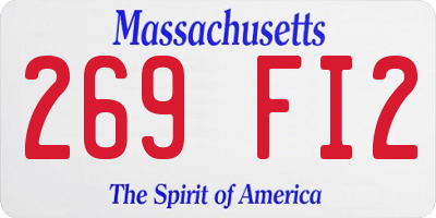 MA license plate 269FI2