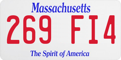 MA license plate 269FI4