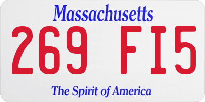 MA license plate 269FI5