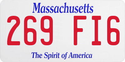 MA license plate 269FI6