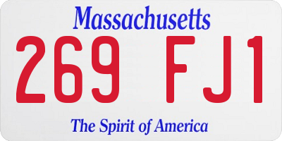 MA license plate 269FJ1