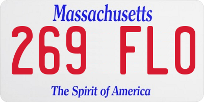 MA license plate 269FL0