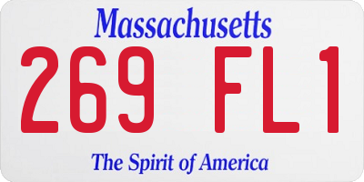 MA license plate 269FL1