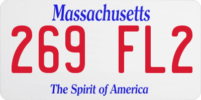 MA license plate 269FL2