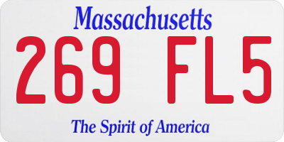 MA license plate 269FL5