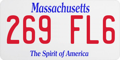 MA license plate 269FL6