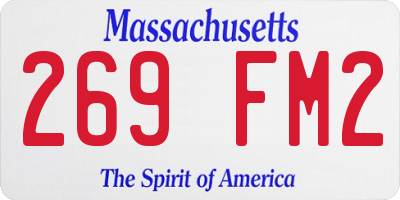 MA license plate 269FM2