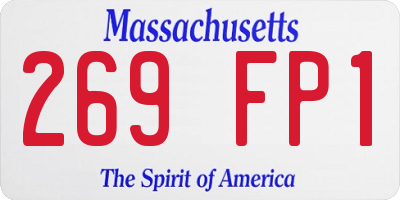 MA license plate 269FP1