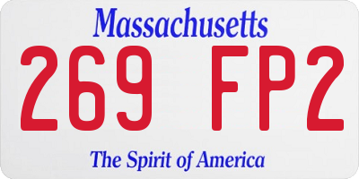 MA license plate 269FP2