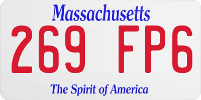 MA license plate 269FP6