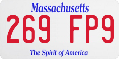 MA license plate 269FP9