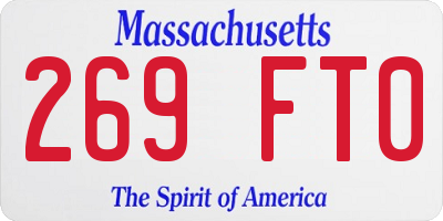 MA license plate 269FT0