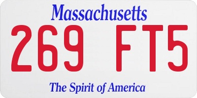 MA license plate 269FT5