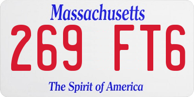 MA license plate 269FT6