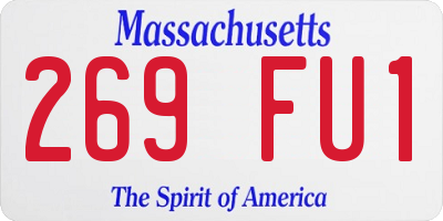 MA license plate 269FU1