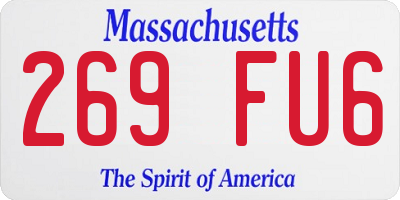 MA license plate 269FU6