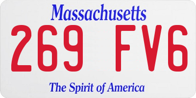 MA license plate 269FV6