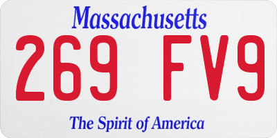 MA license plate 269FV9