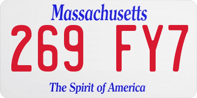 MA license plate 269FY7