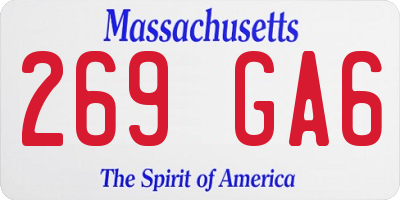 MA license plate 269GA6